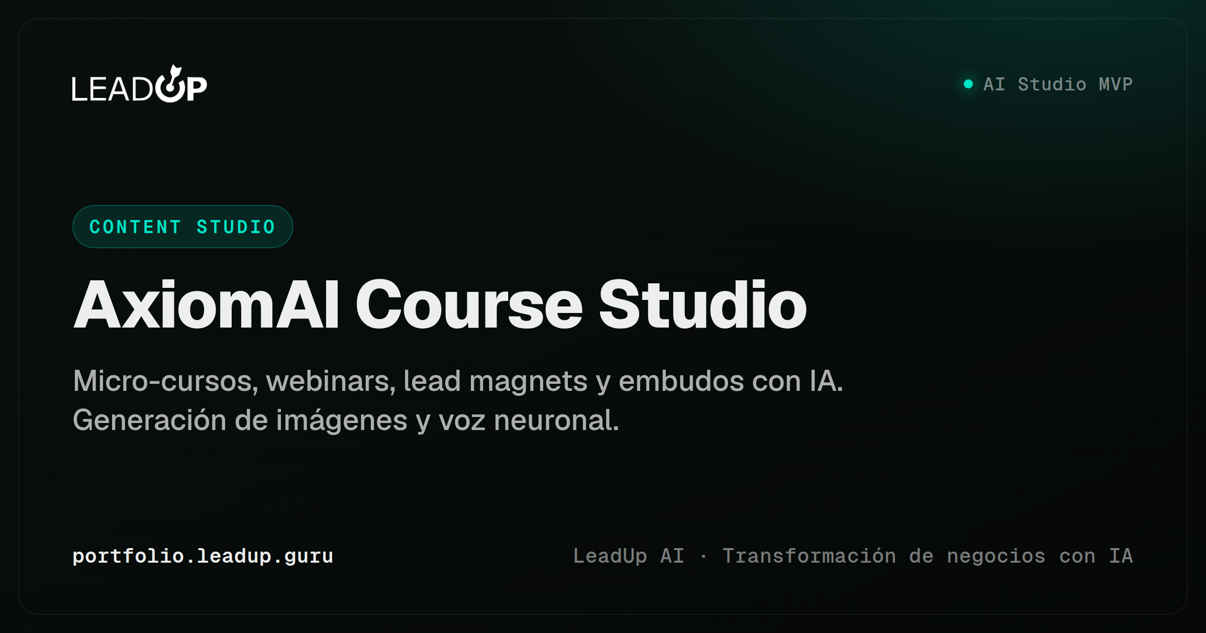 Captura de AxiomAI Course Studio