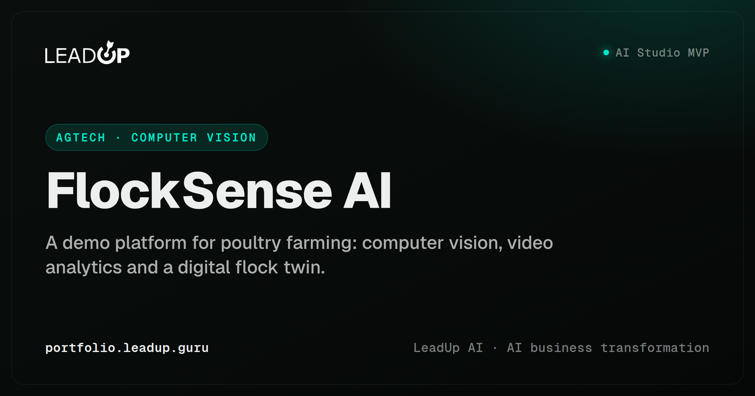 FlockSense AI — computer-vision AI platform for poultry farming