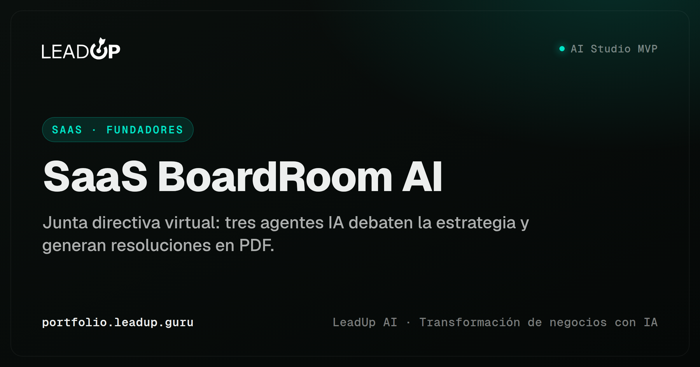 Captura de SaaS BoardRoom AI