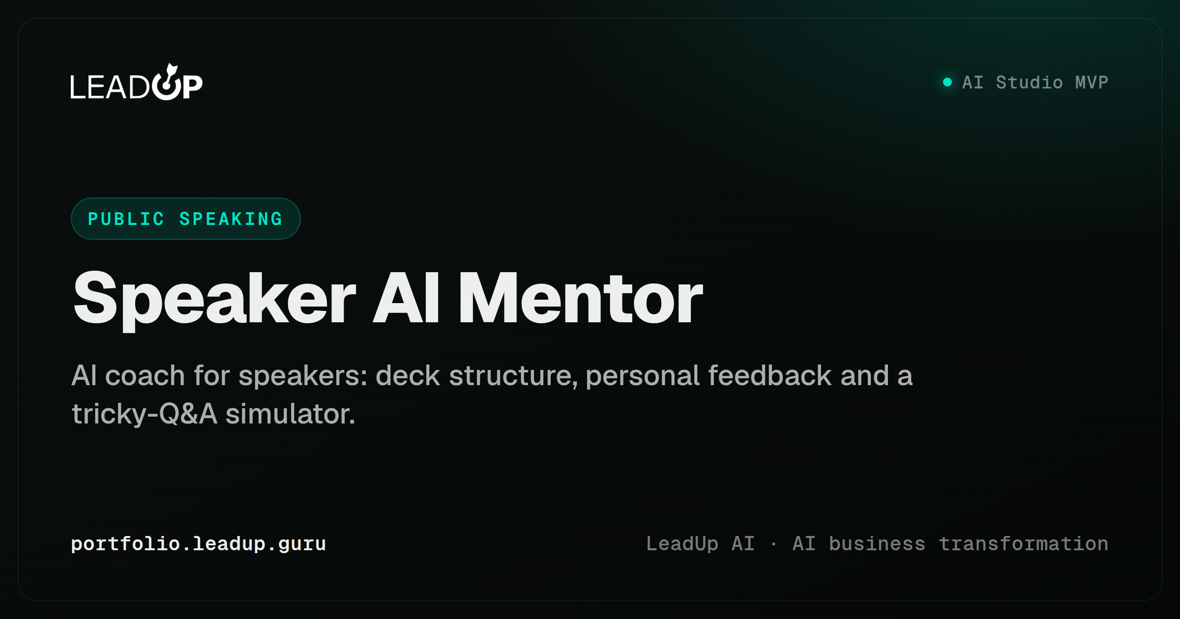 Speaker AI Mentor screenshot