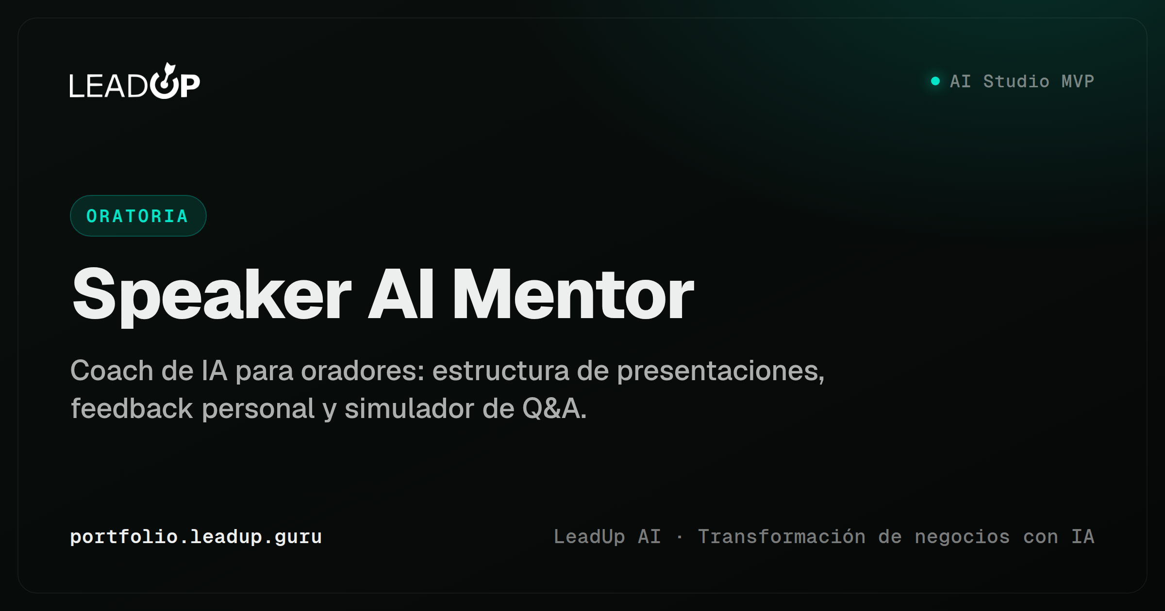 Captura de Speaker AI Mentor